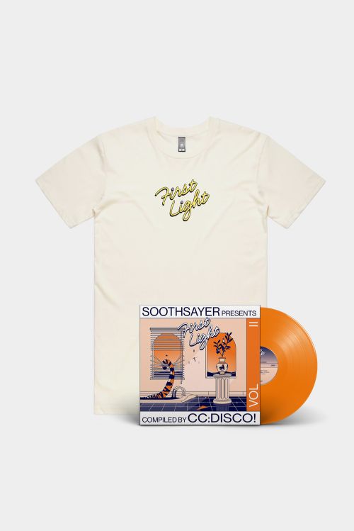 ‘FIRST LIGHT’ VOL. II COMPILED BY CC:DISCO! VINYL, TEE AND STICKER BUNDLE by Soothsayer